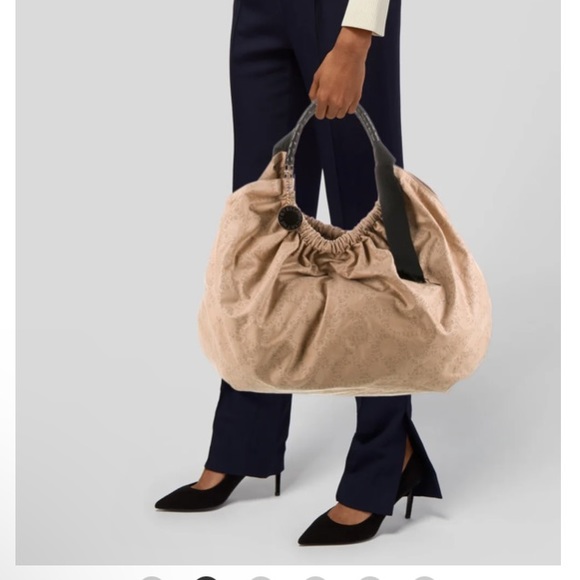 Stella McCartney XL Hobo Bag White Vegan Leather Oversized Designer - Picture 14 of 14